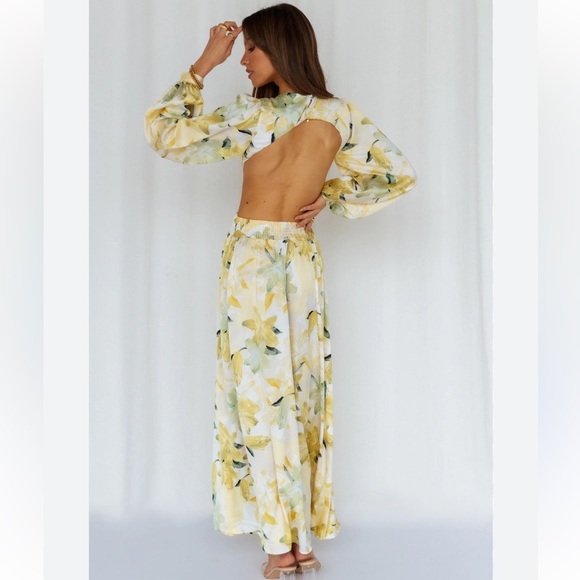Hello Molly Floral Maxi Dress - Yellow and Green - Picture 4 of 7